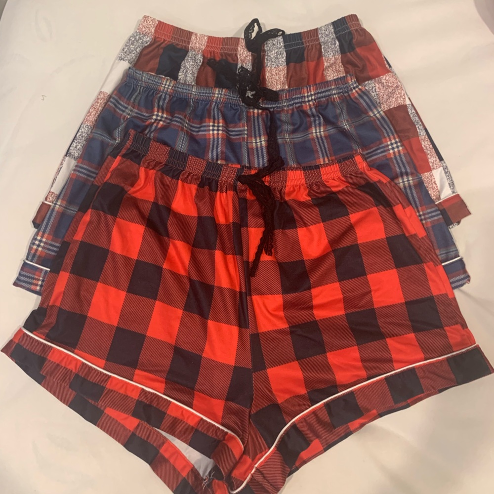 3 pajama shorts
